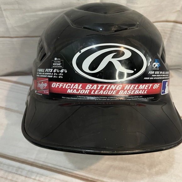 Black Rawlings Baseball Softball Helmet Size‎ 6 1/4 - 6 7/8 - Picture 1 of 8